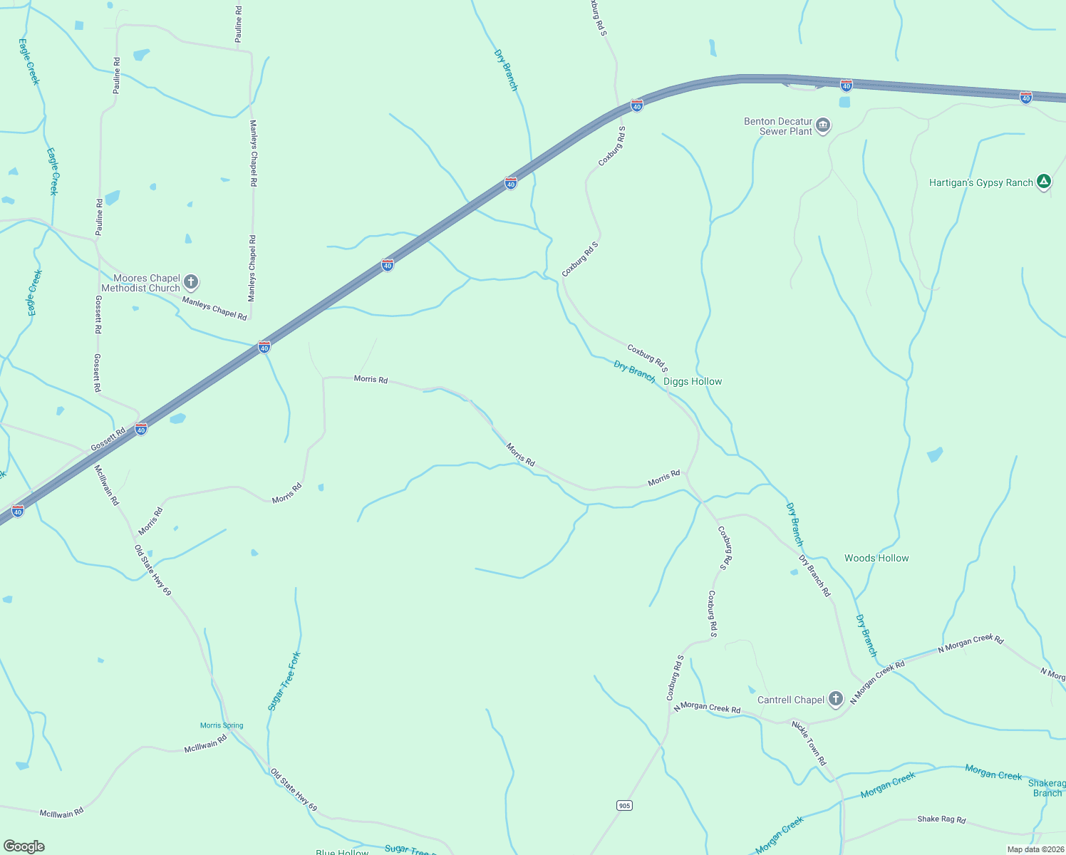 map of restaurants, bars, coffee shops, grocery stores, and more near 1736 Morris Road in Holladay