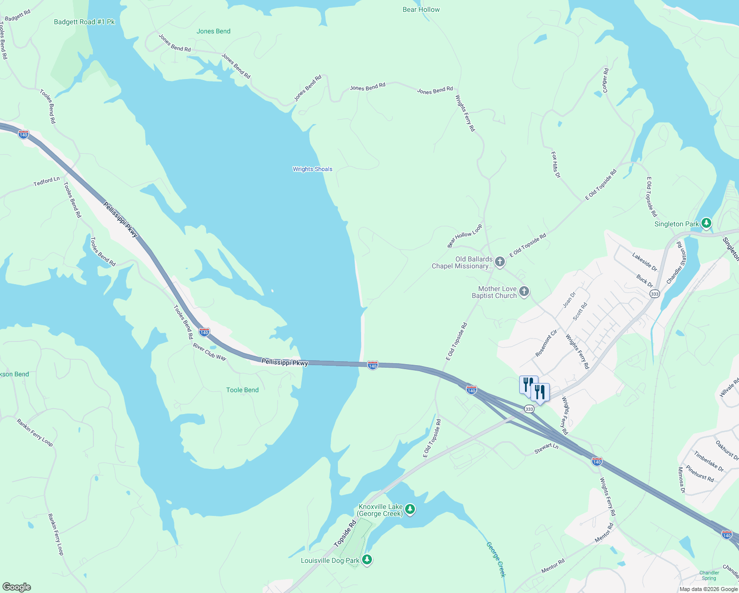 map of restaurants, bars, coffee shops, grocery stores, and more near 2048 Olentangy Road in Louisville