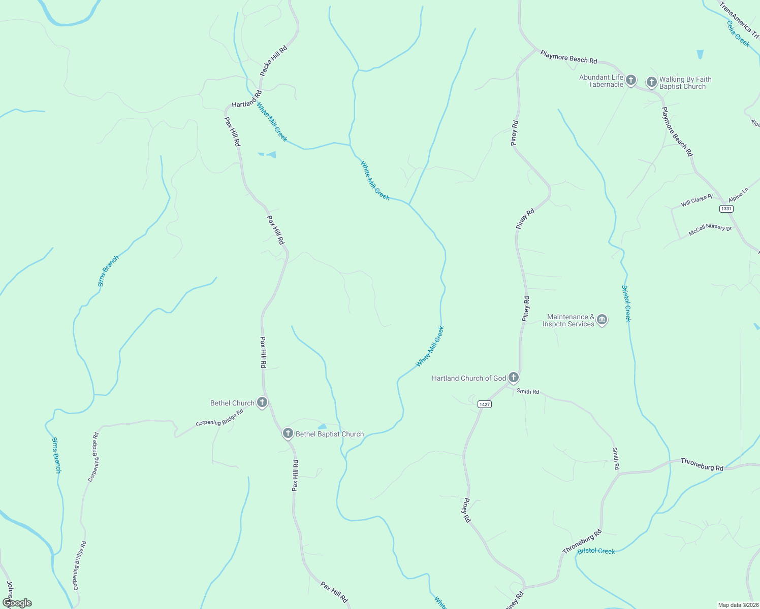 map of restaurants, bars, coffee shops, grocery stores, and more near 1525 Jim McCall Road in Morganton