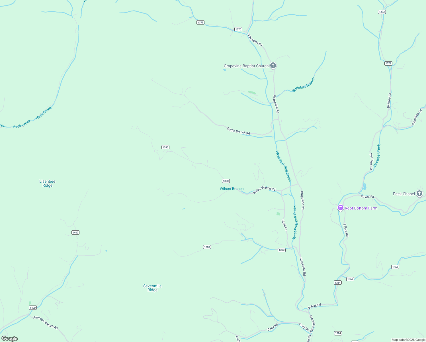 map of restaurants, bars, coffee shops, grocery stores, and more near 852 Fisher Branch Road in Marshall