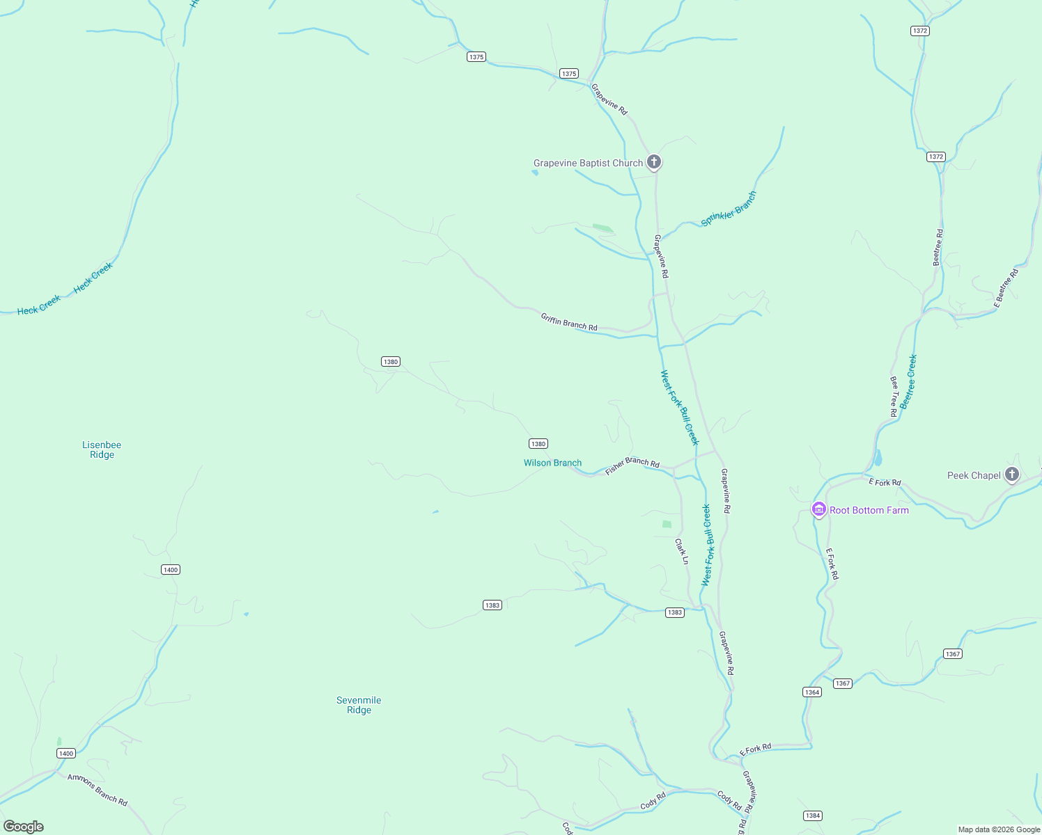 map of restaurants, bars, coffee shops, grocery stores, and more near 852 Fisher Branch Road in Marshall