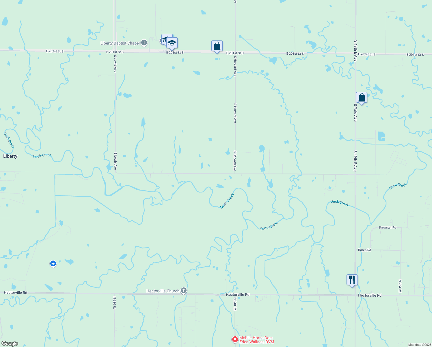 map of restaurants, bars, coffee shops, grocery stores, and more near 3235 E 211th Street South in Mounds