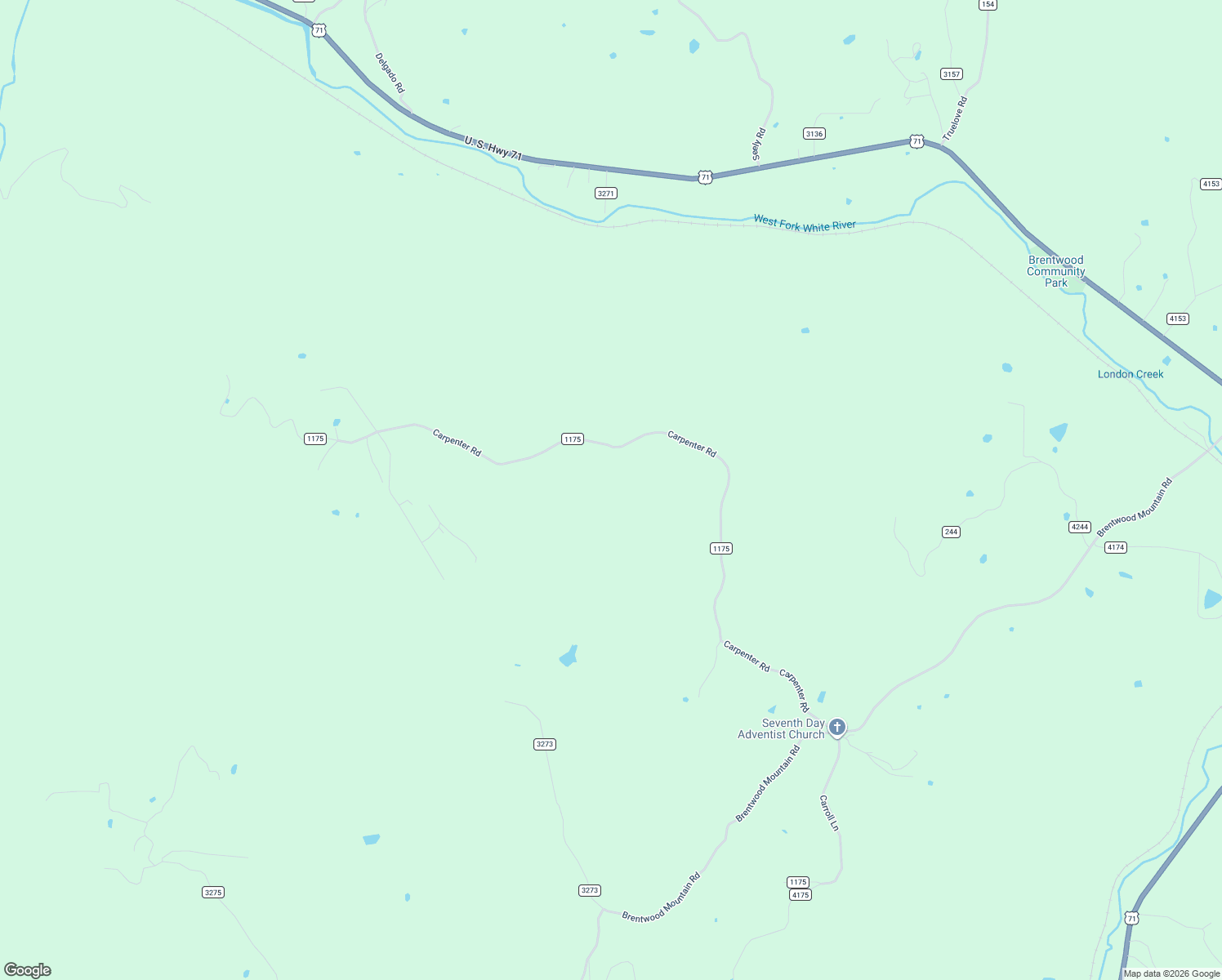 map of restaurants, bars, coffee shops, grocery stores, and more near 16781 Carpenter Road in Winslow