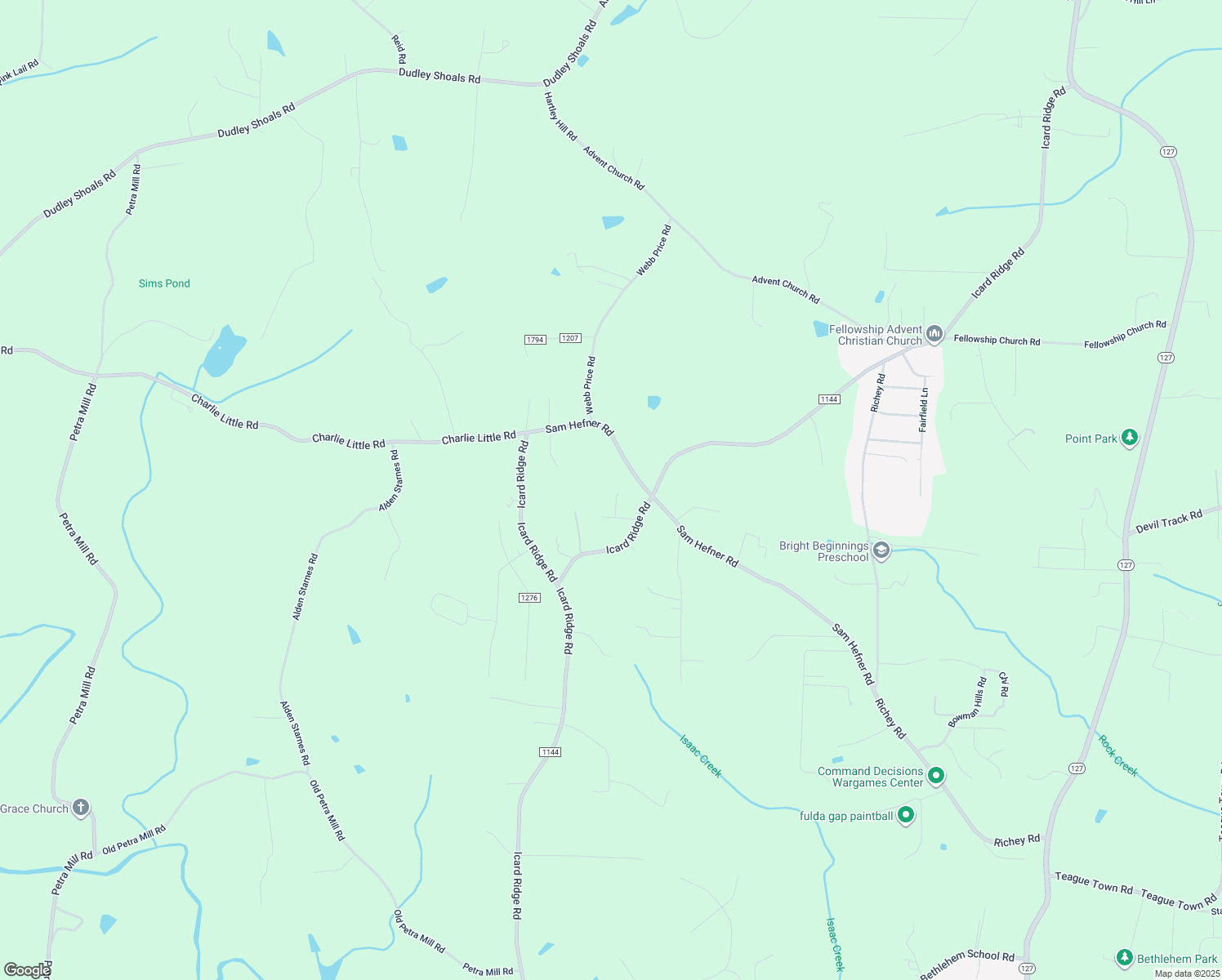 map of restaurants, bars, coffee shops, grocery stores, and more near 67 Jay Austin Lane in Taylorsville