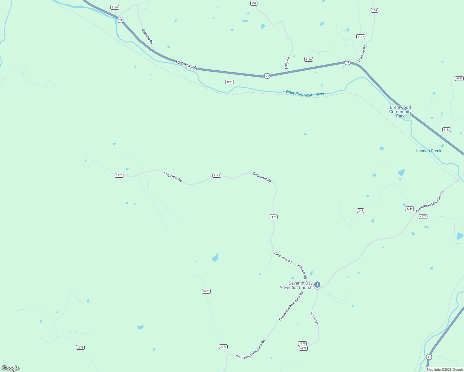 map of restaurants, bars, coffee shops, grocery stores, and more near 16781 Carpenter Road in Winslow