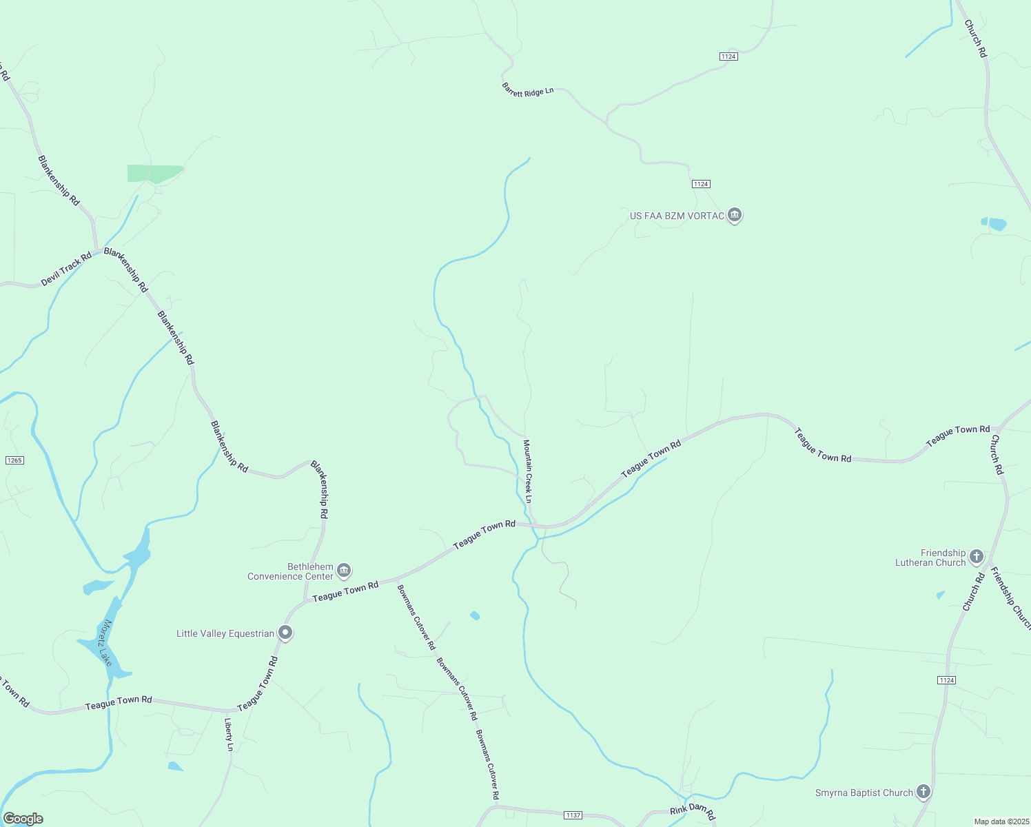 map of restaurants, bars, coffee shops, grocery stores, and more near 316 Mountain Creek Lane in Taylorsville