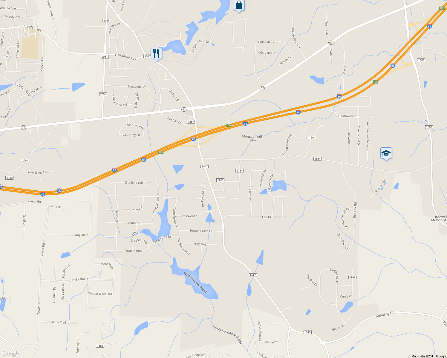 map of restaurants, bars, coffee shops, grocery stores, and more near 4048 Sherwood Forest Dr in Trinity