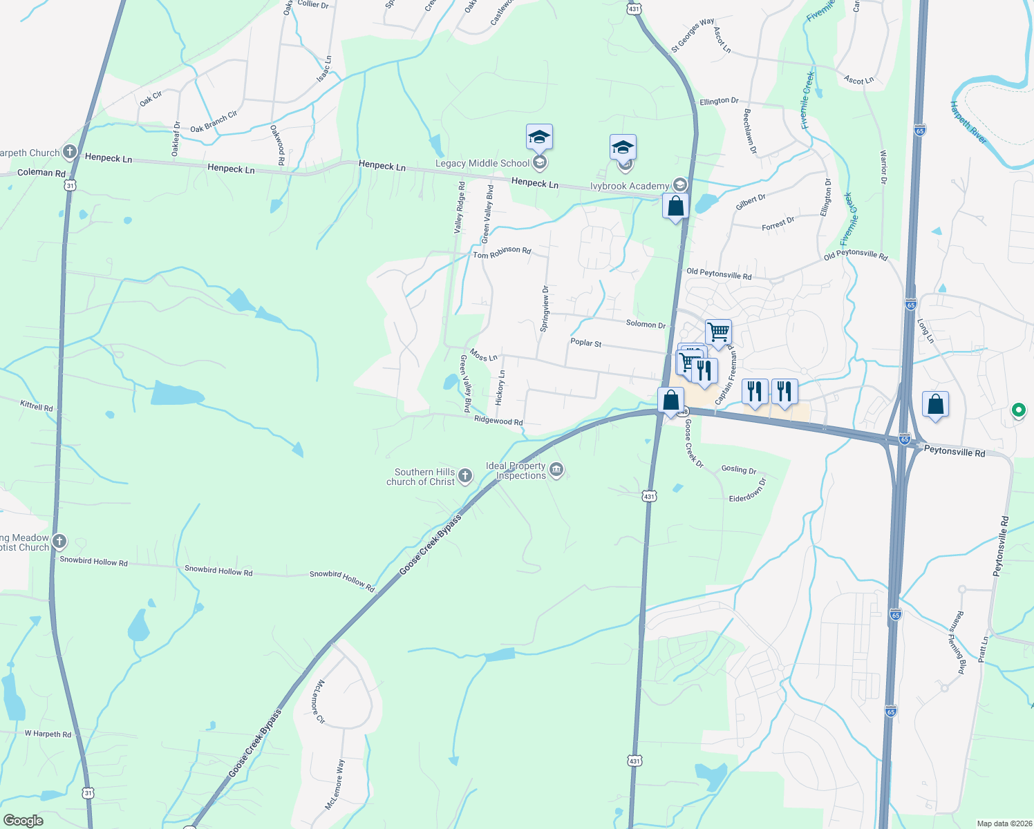 map of restaurants, bars, coffee shops, grocery stores, and more near 122 Ridgewood Road in Franklin