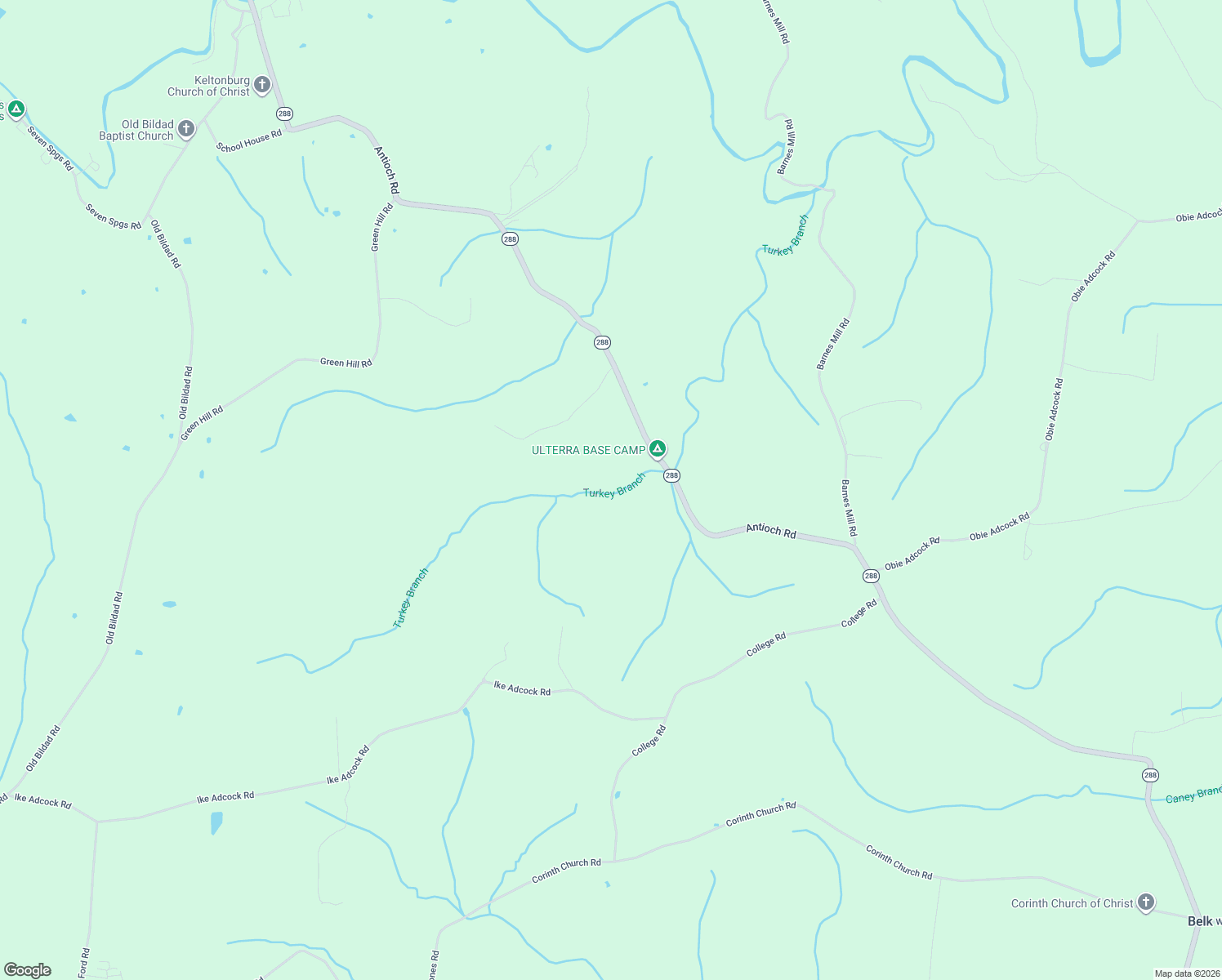 map of restaurants, bars, coffee shops, grocery stores, and more near 7500 Antioch Road in Smithville