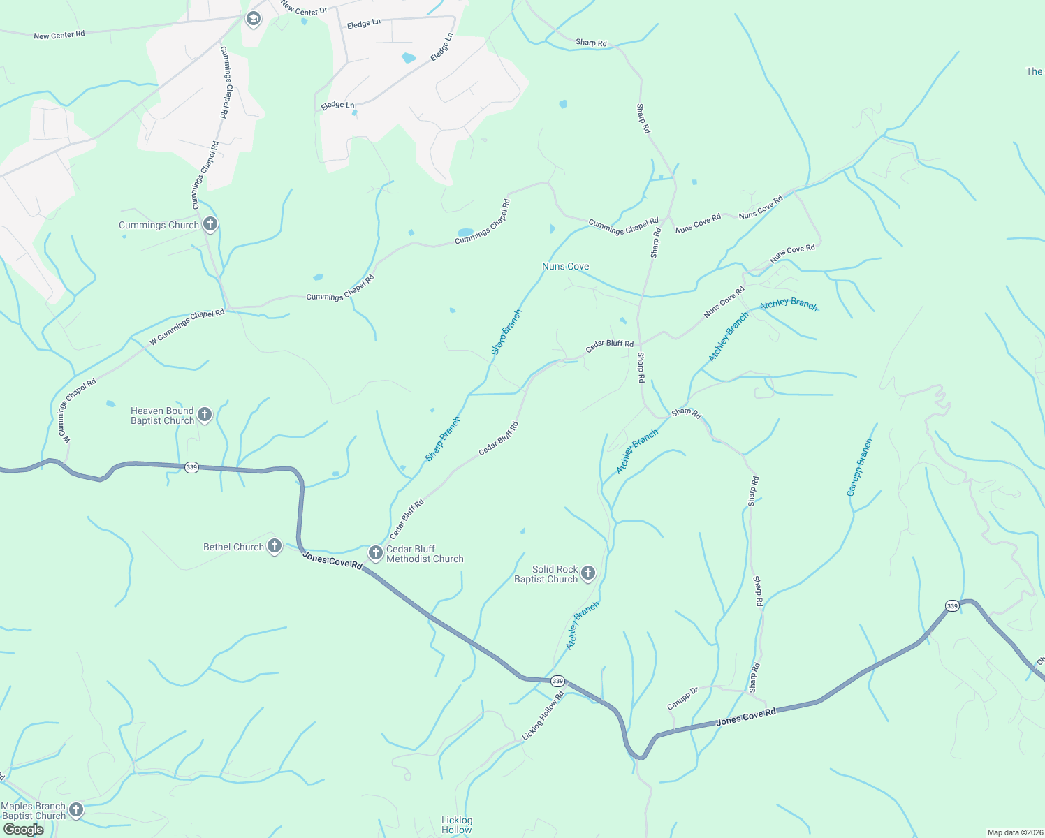 map of restaurants, bars, coffee shops, grocery stores, and more near 2736 Cedar Bluff Road in Sevierville