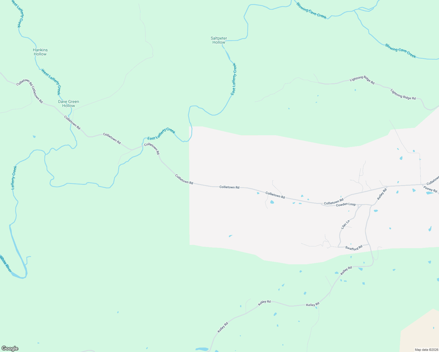 map of restaurants, bars, coffee shops, grocery stores, and more near 1480 Collietown Road in Batesville