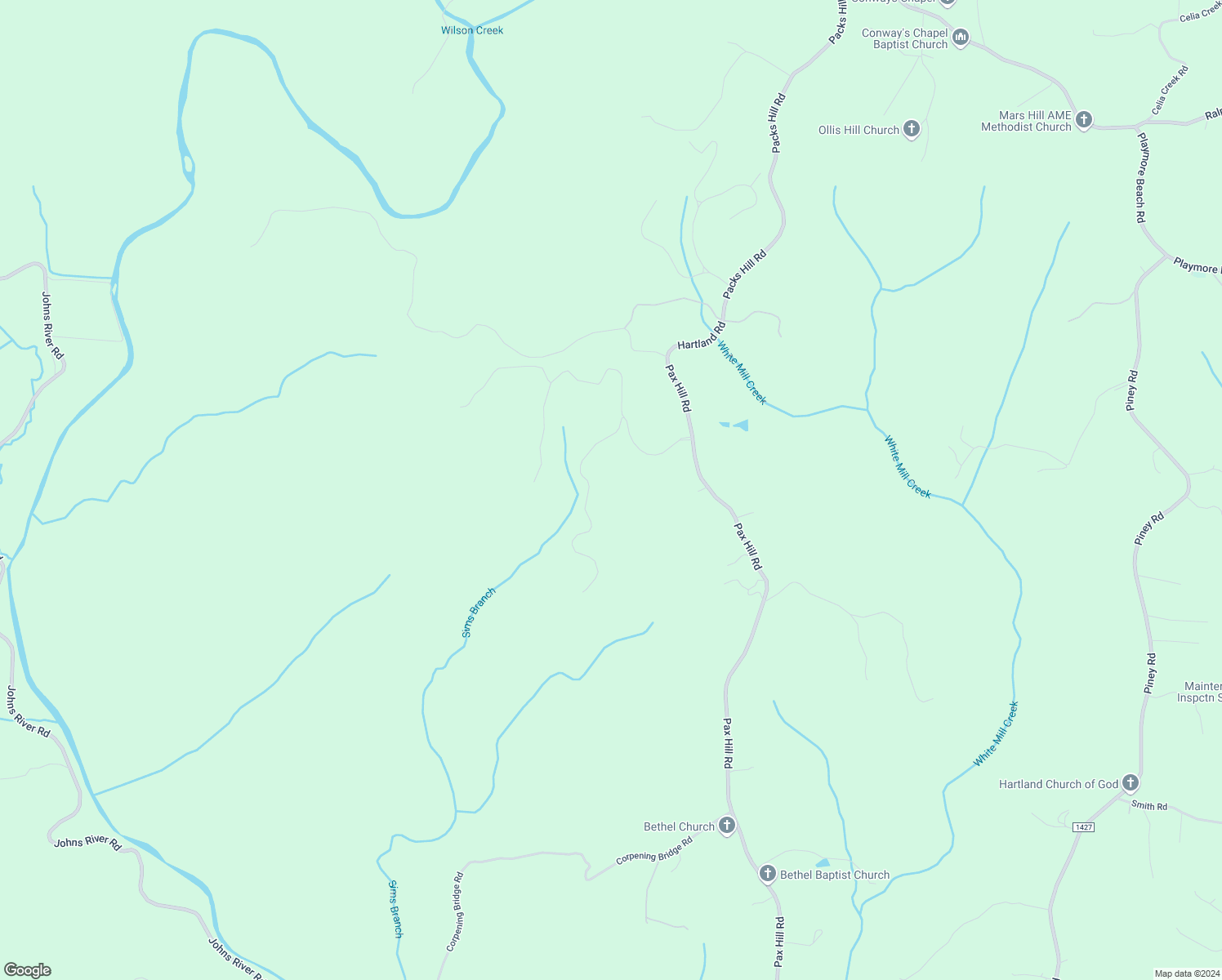 map of restaurants, bars, coffee shops, grocery stores, and more near 2043 Robert Drive in Morganton
