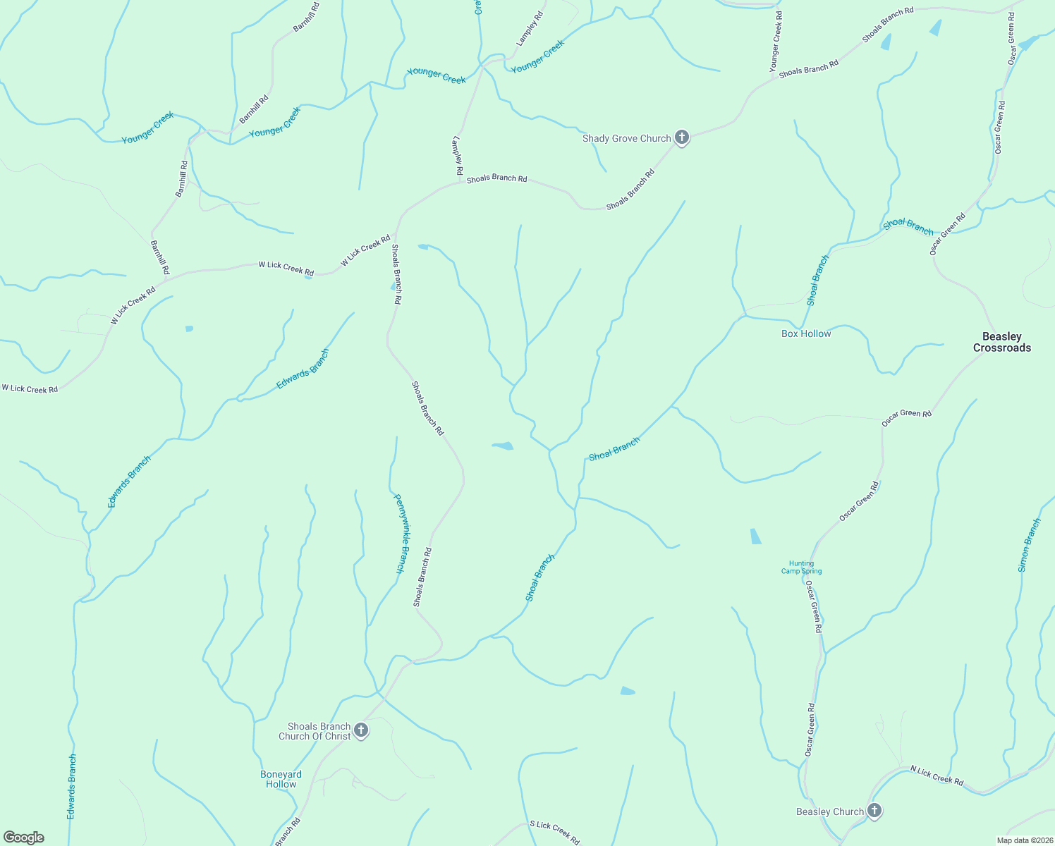 map of restaurants, bars, coffee shops, grocery stores, and more near 7909 Shoals Branch Rd in Williamson