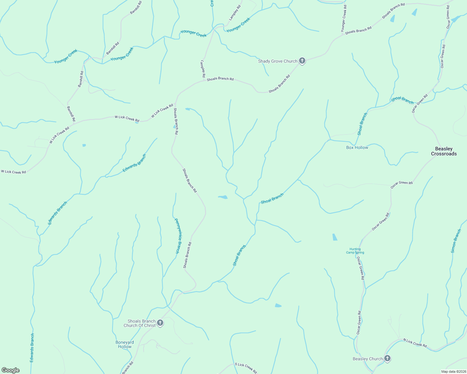 map of restaurants, bars, coffee shops, grocery stores, and more near 7909 Shoals Branch Rd in Williamson