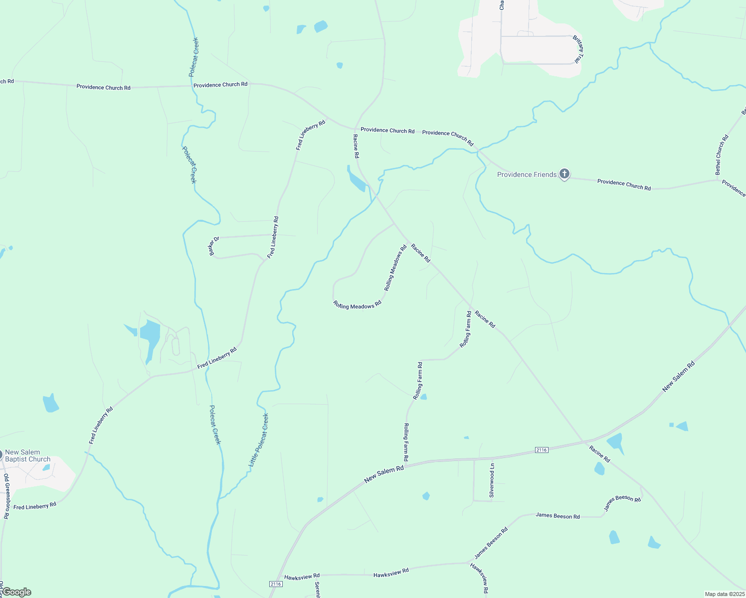 map of restaurants, bars, coffee shops, grocery stores, and more near 5593 Rolling Meadows Road in Randleman