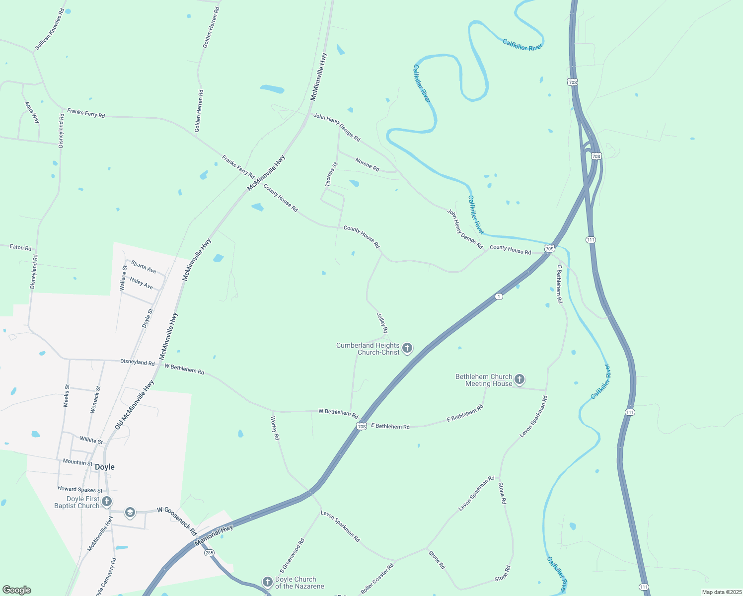 map of restaurants, bars, coffee shops, grocery stores, and more near 407 Jolley Rd in Sparta