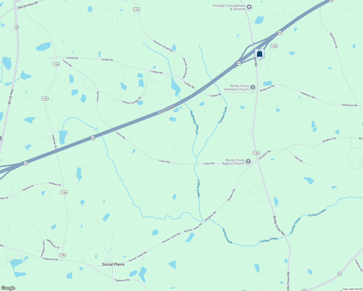 map of restaurants, bars, coffee shops, grocery stores, and more near 80 Harrison Street in Zebulon