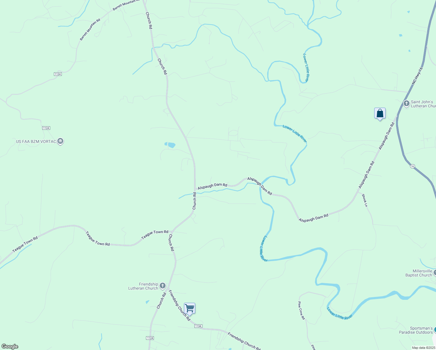 map of restaurants, bars, coffee shops, grocery stores, and more near 4291 Church Road in Taylorsville