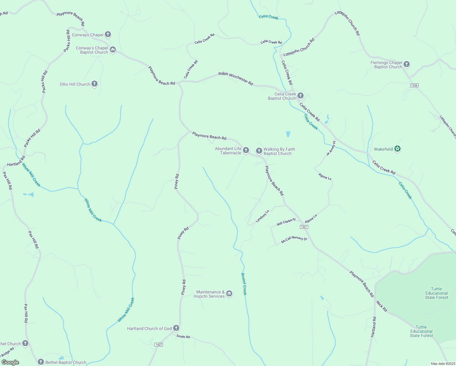 map of restaurants, bars, coffee shops, grocery stores, and more near 2645 Dexter Place in Morganton