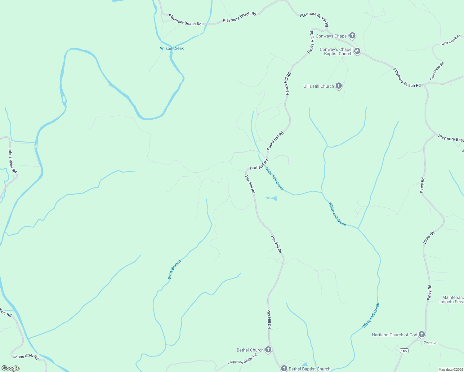 map of restaurants, bars, coffee shops, grocery stores, and more near 1048 Table View Drive in Morganton