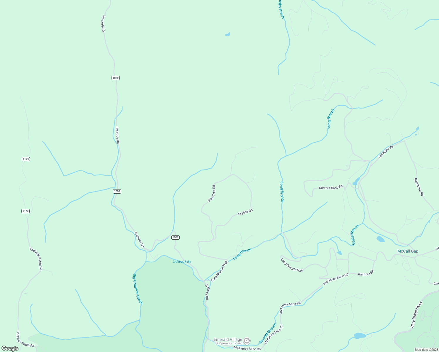 map of restaurants, bars, coffee shops, grocery stores, and more near 1005 Pine Tree Road in Spruce Pine