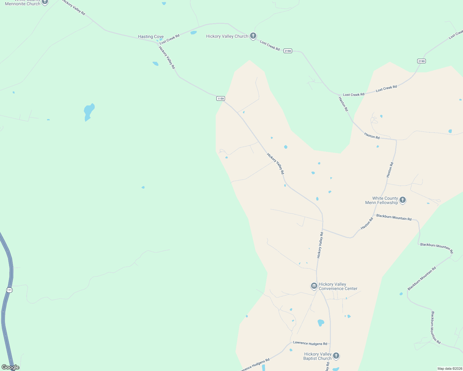 map of restaurants, bars, coffee shops, grocery stores, and more near 4134 Hickory Valley Road in Sparta