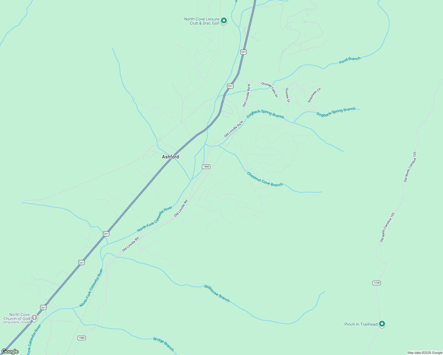 map of restaurants, bars, coffee shops, grocery stores, and more near 7212 Old Linville Road in Marion