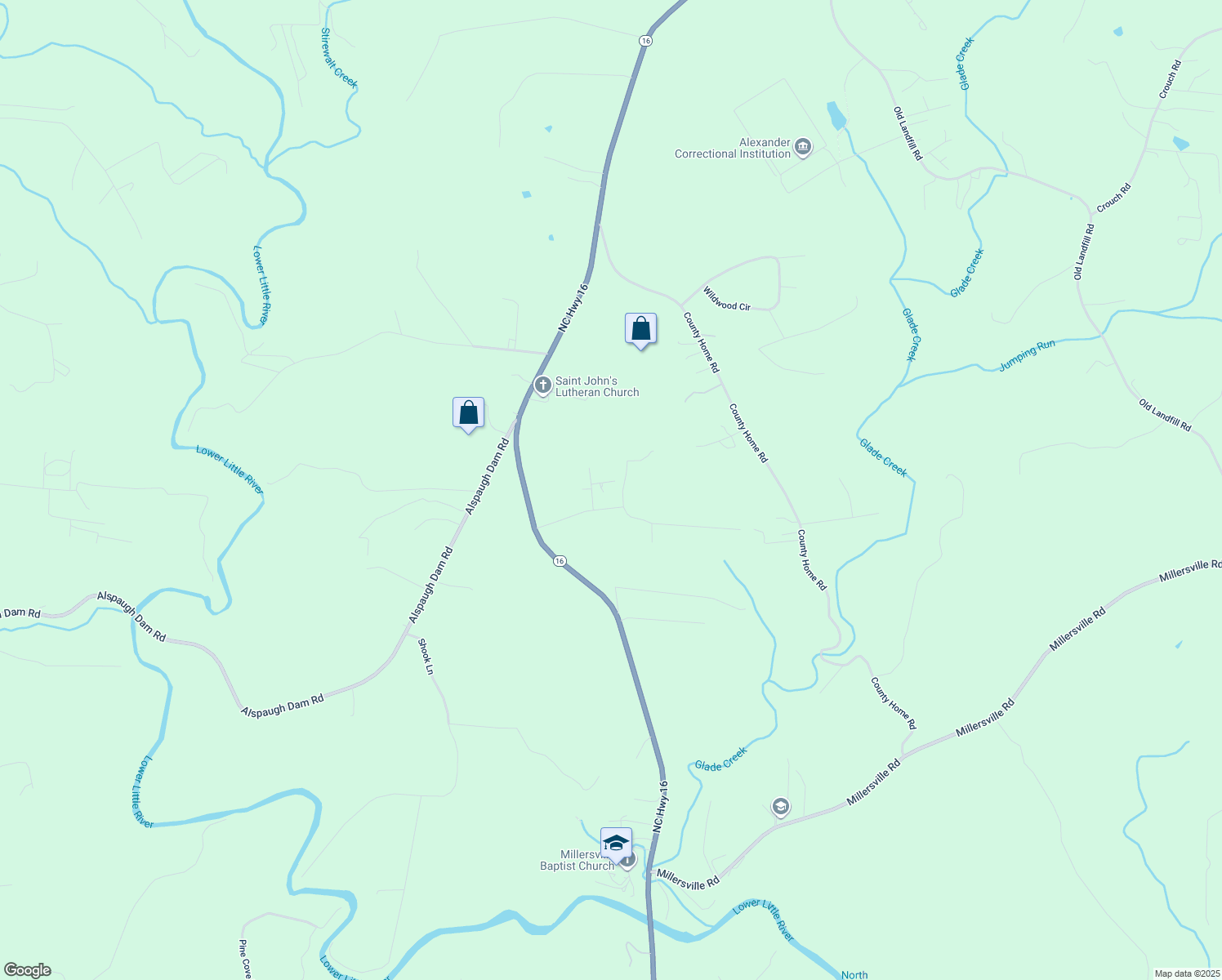 map of restaurants, bars, coffee shops, grocery stores, and more near 58 Saint James Lane in Taylorsville