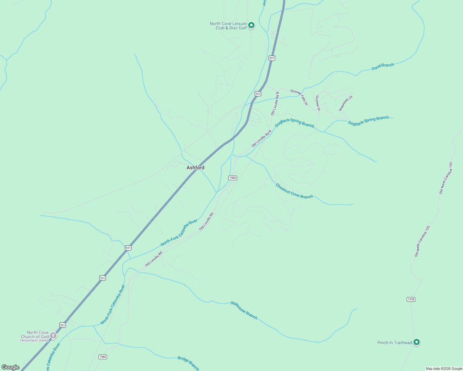 map of restaurants, bars, coffee shops, grocery stores, and more near 7212 Old Linville Road in Marion