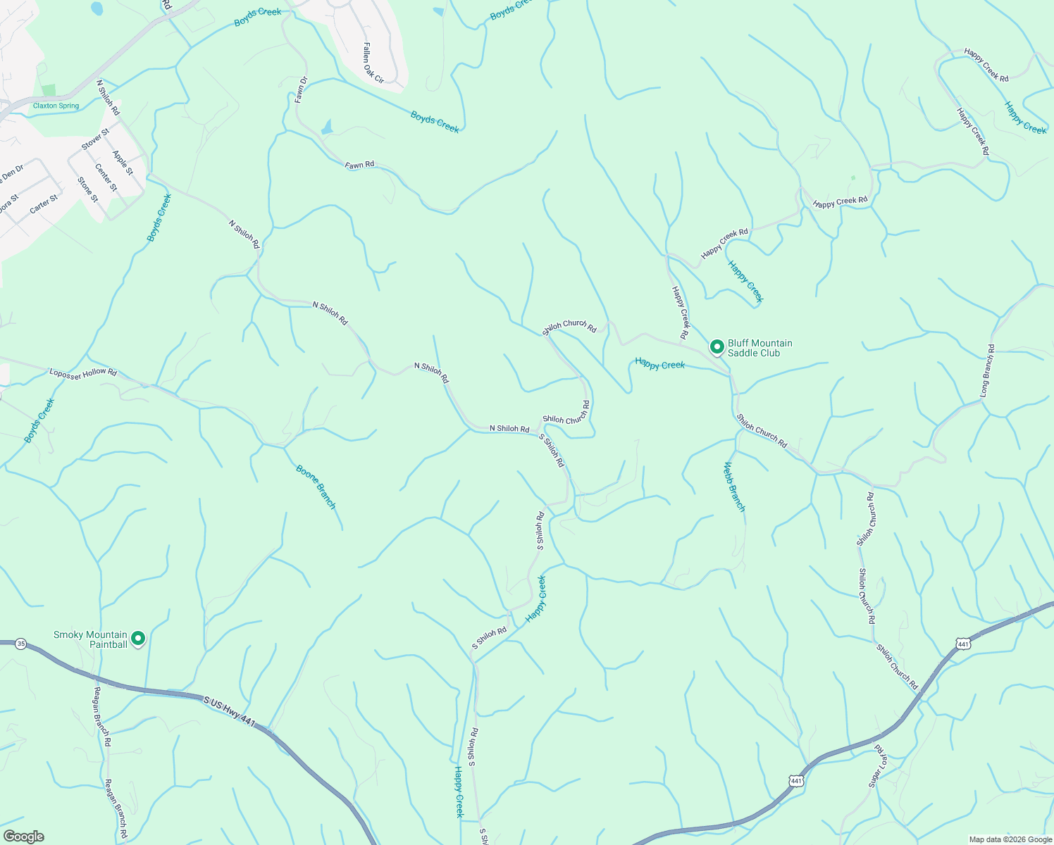 map of restaurants, bars, coffee shops, grocery stores, and more near 1023 South Shiloh Road in Seymour