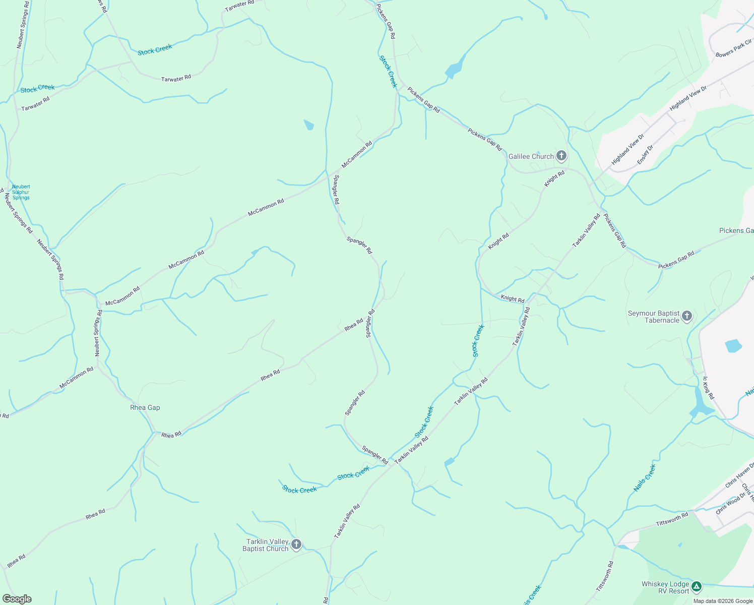 map of restaurants, bars, coffee shops, grocery stores, and more near 8527 Spangler Road in Knoxville