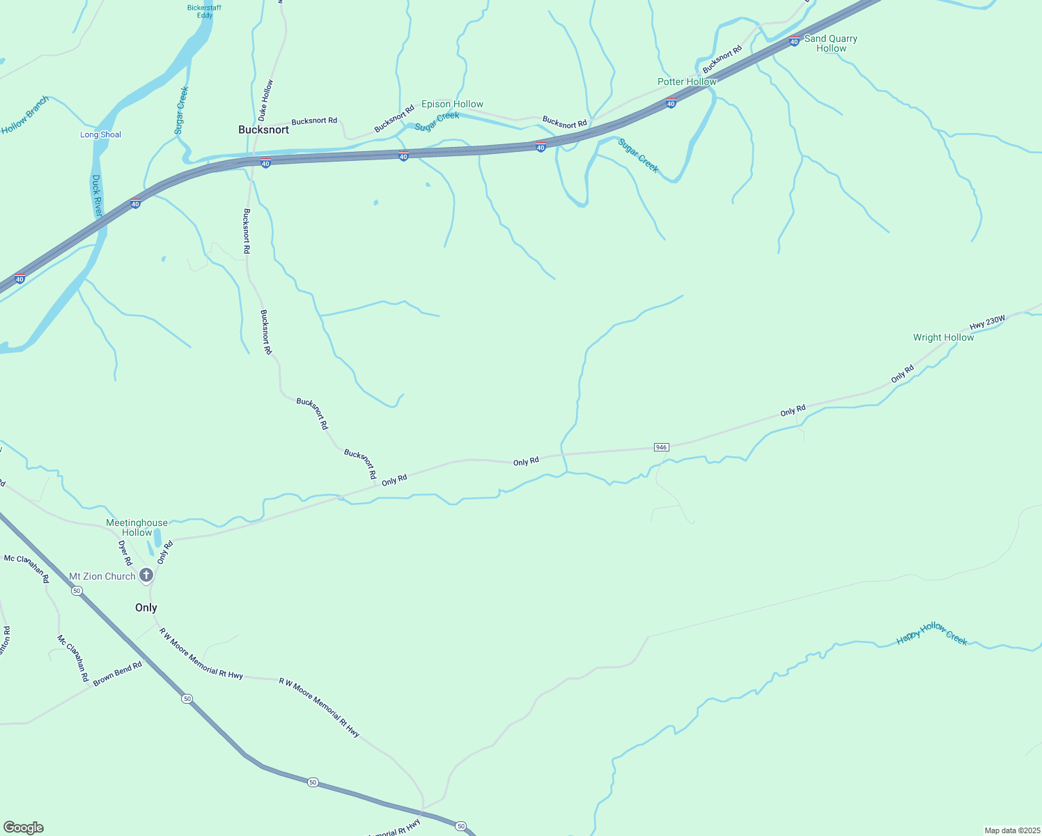 map of restaurants, bars, coffee shops, grocery stores, and more near in Bucksnort