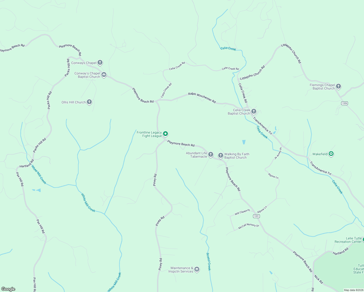map of restaurants, bars, coffee shops, grocery stores, and more near 2909 Playmore Beach Road in Lenoir