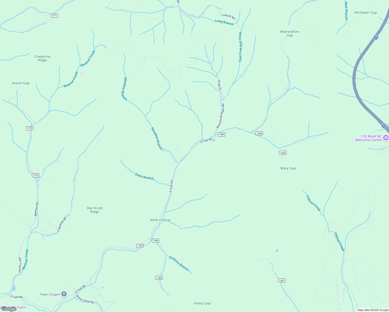 map of restaurants, bars, coffee shops, grocery stores, and more near 4080 State Road 1364 in Marshall
