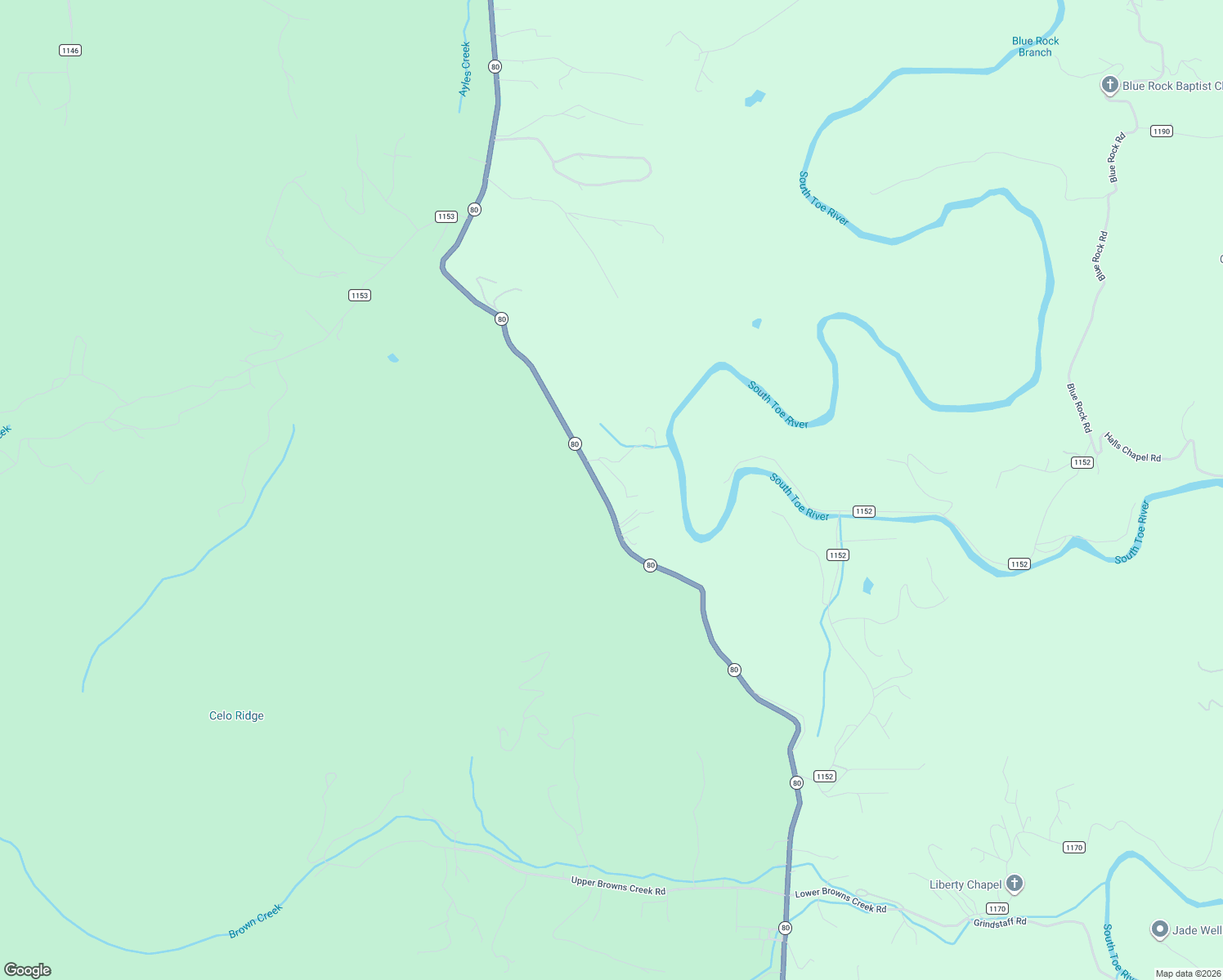 map of restaurants, bars, coffee shops, grocery stores, and more near 2753 North Carolina 80 in Burnsville