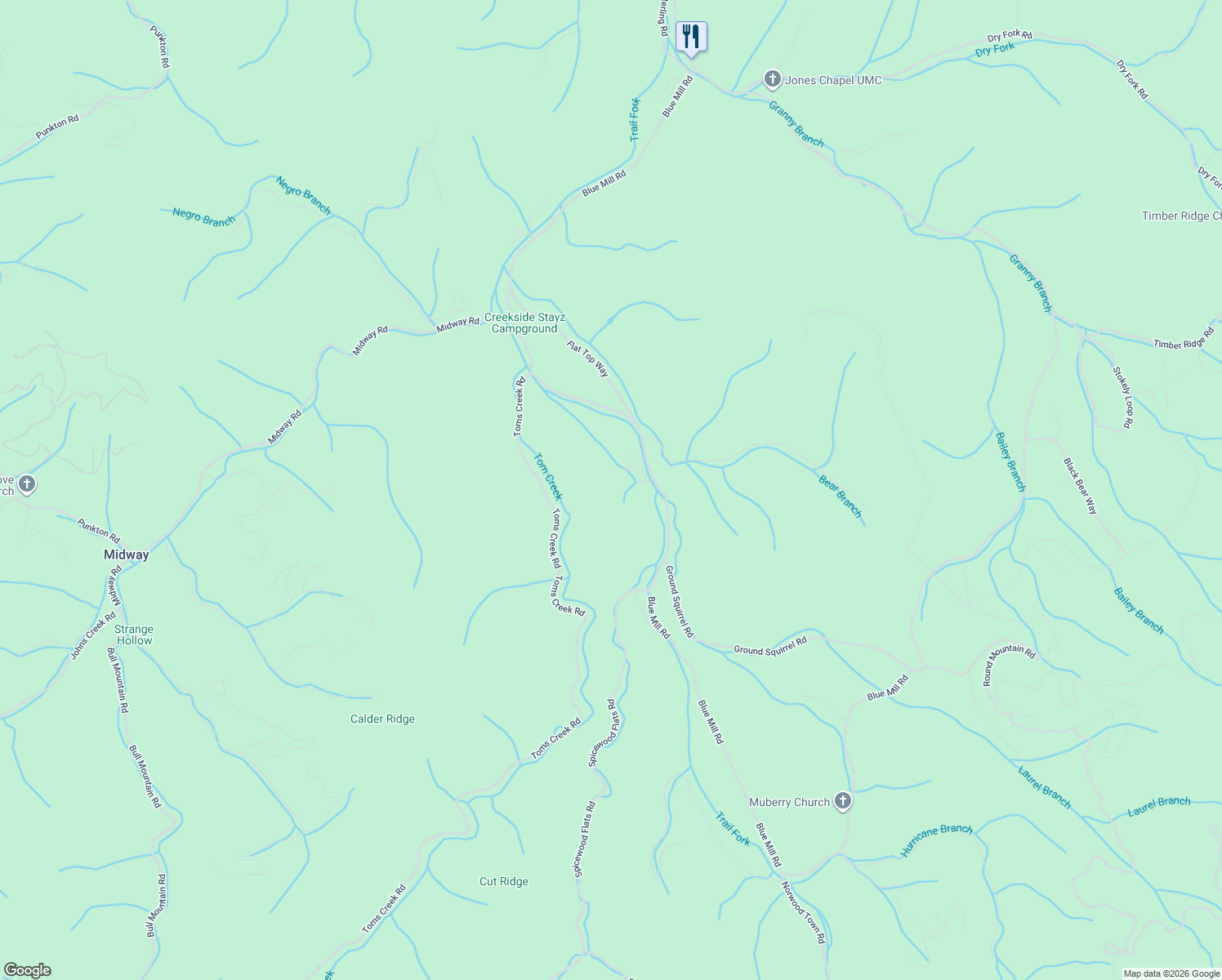 map of restaurants, bars, coffee shops, grocery stores, and more near 1139 Blue Mill Road in Del Rio