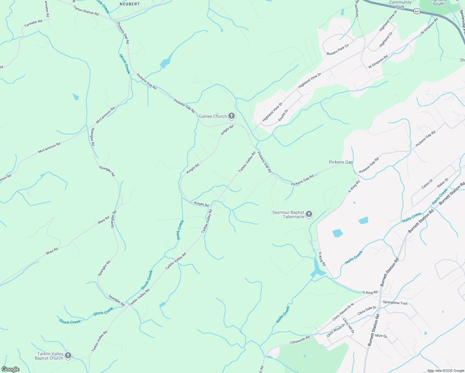 map of restaurants, bars, coffee shops, grocery stores, and more near 912 Tarklin Valley Road in Knoxville