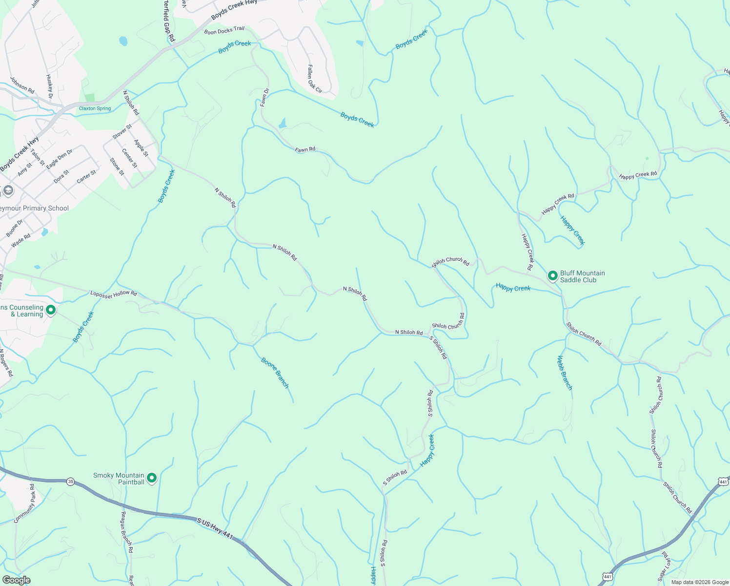 map of restaurants, bars, coffee shops, grocery stores, and more near 817 North Shiloh Road in Seymour