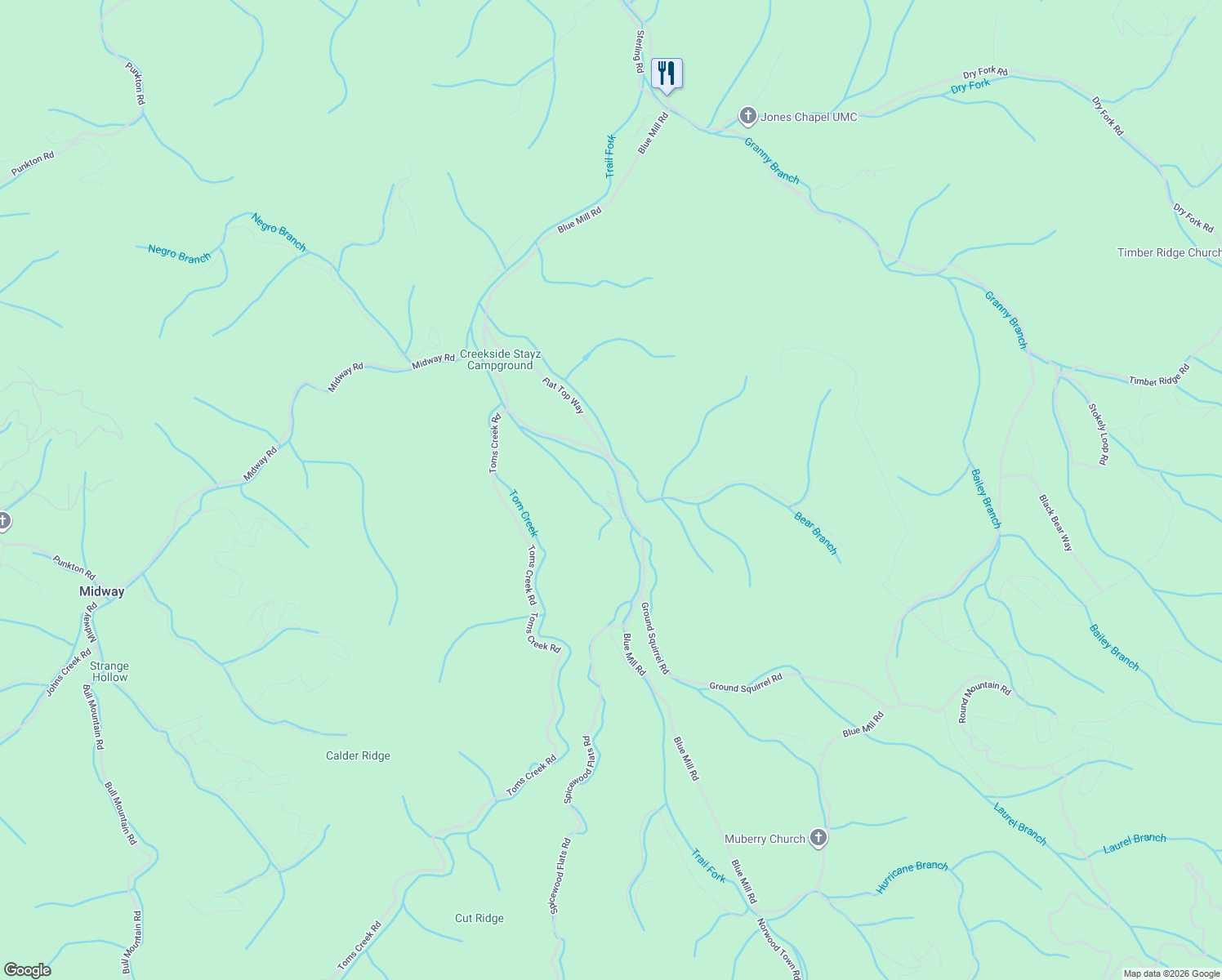 map of restaurants, bars, coffee shops, grocery stores, and more near 1139 Blue Mill Road in Del Rio