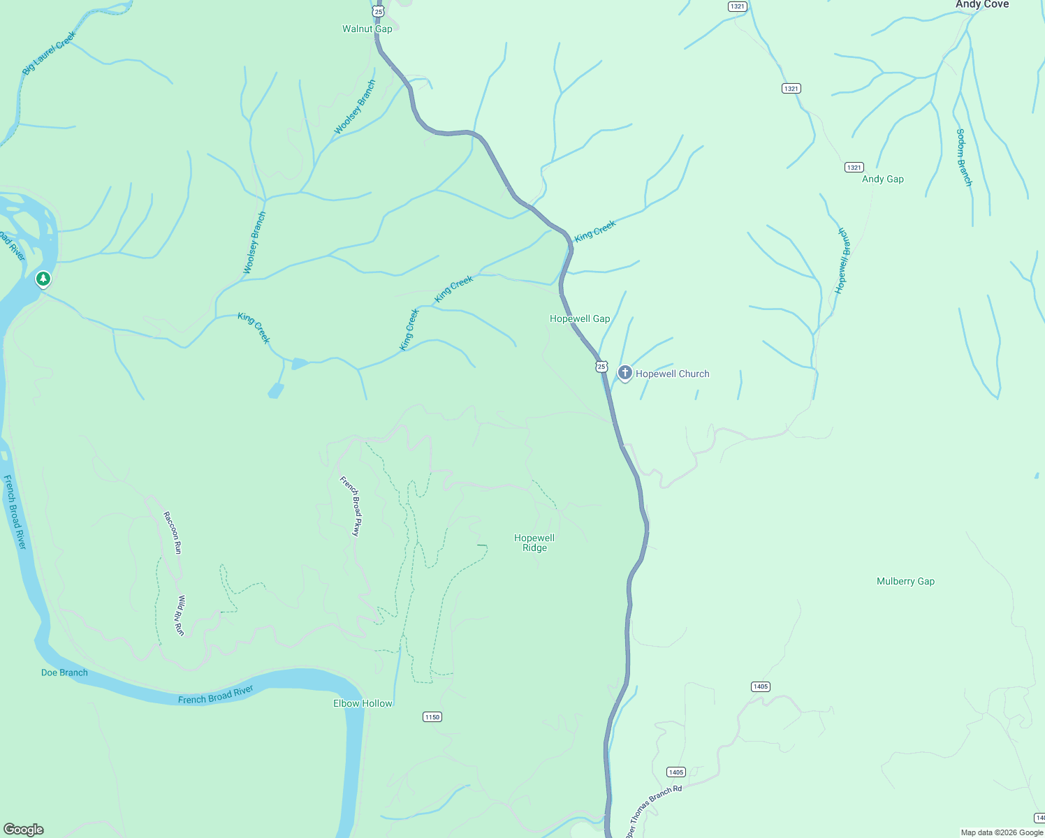 map of restaurants, bars, coffee shops, grocery stores, and more near 336 Cow Mountain Road in Marshall