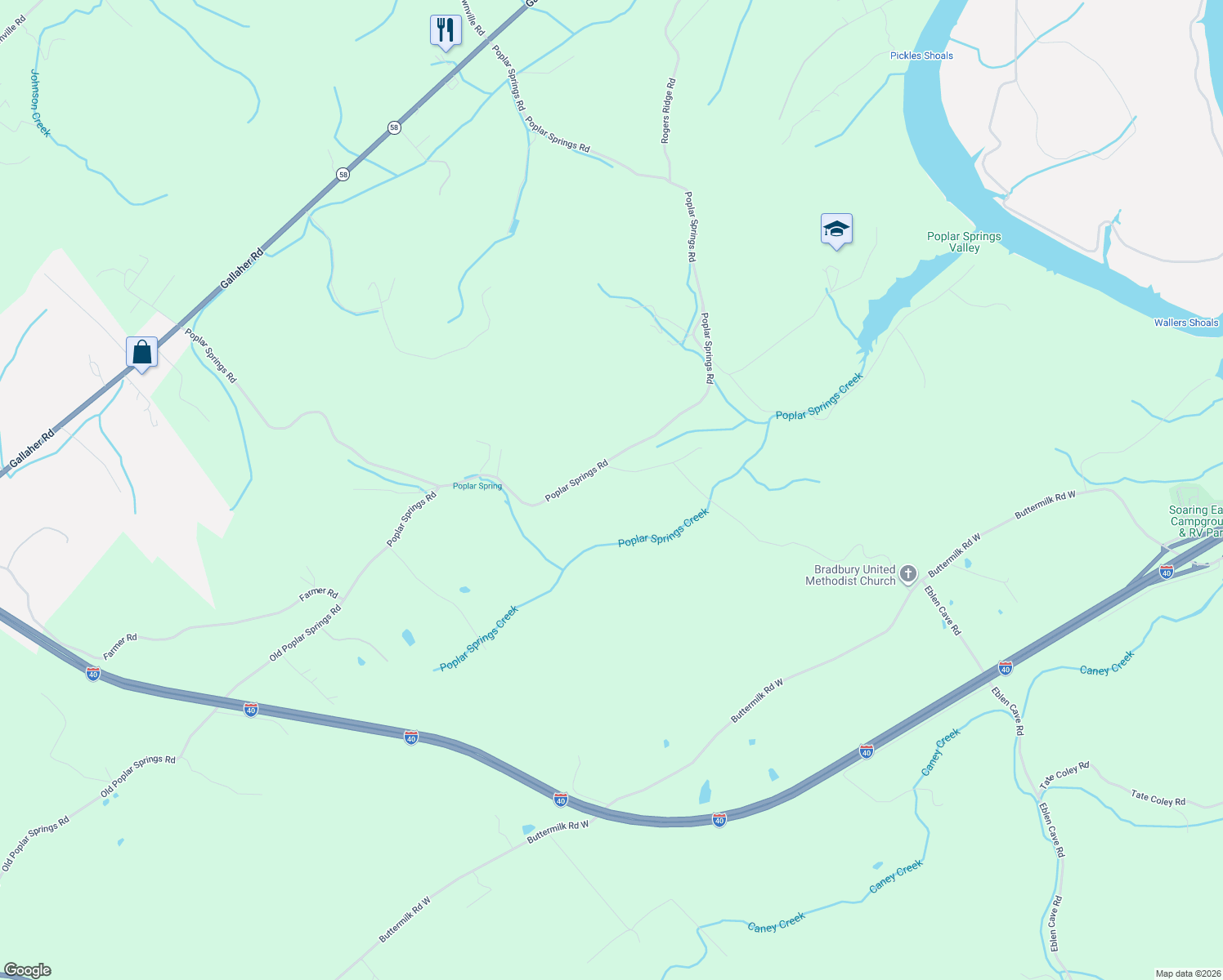 map of restaurants, bars, coffee shops, grocery stores, and more near 104 Dug Ridge Road in Kingston