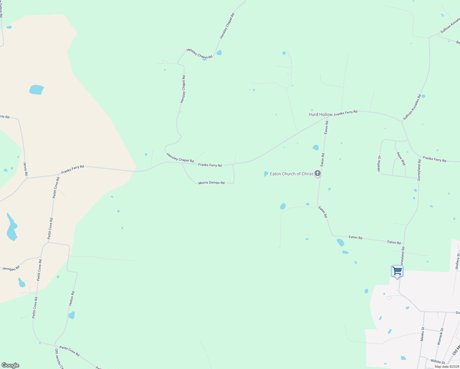 map of restaurants, bars, coffee shops, grocery stores, and more near 267 Morris Demps Road in Sparta