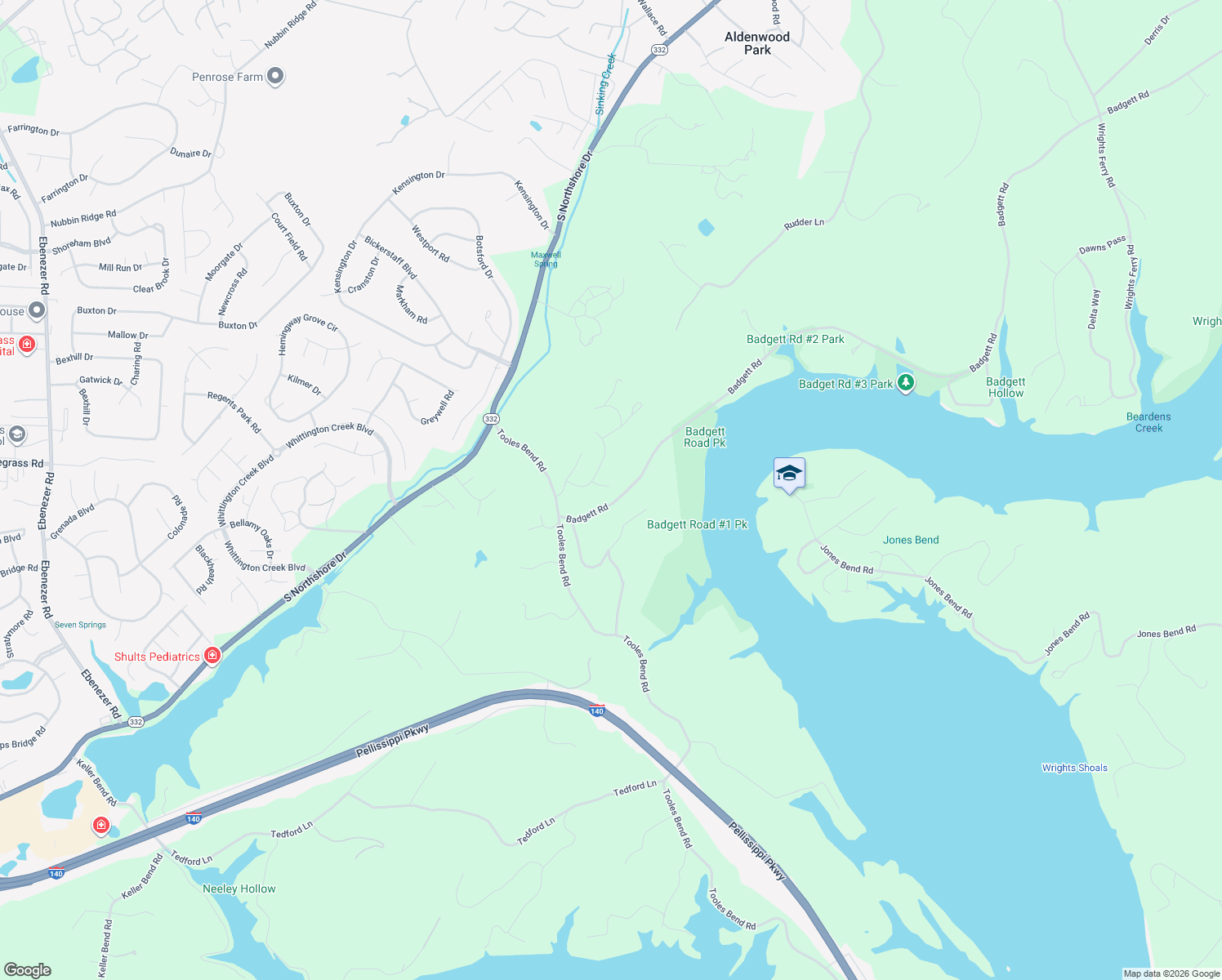 map of restaurants, bars, coffee shops, grocery stores, and more near 2112 Treywood Lane in Knoxville