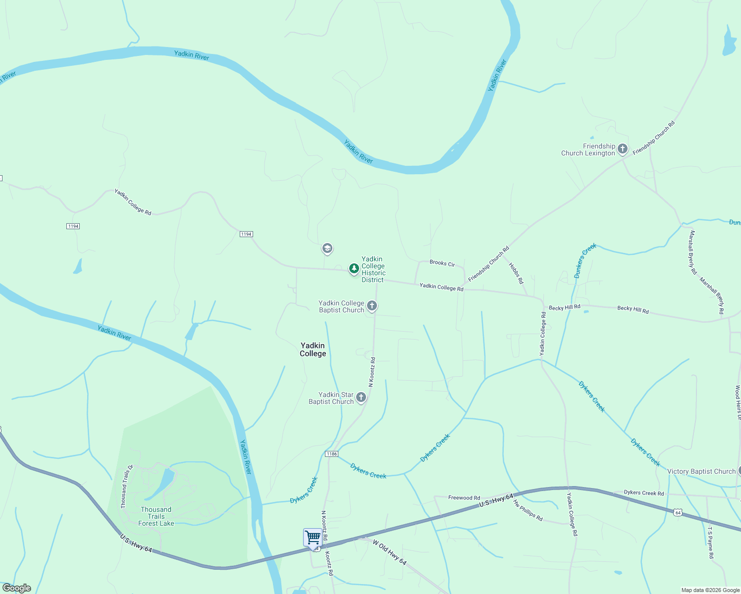 map of restaurants, bars, coffee shops, grocery stores, and more near 1355 N Koontz Rd in Lexington