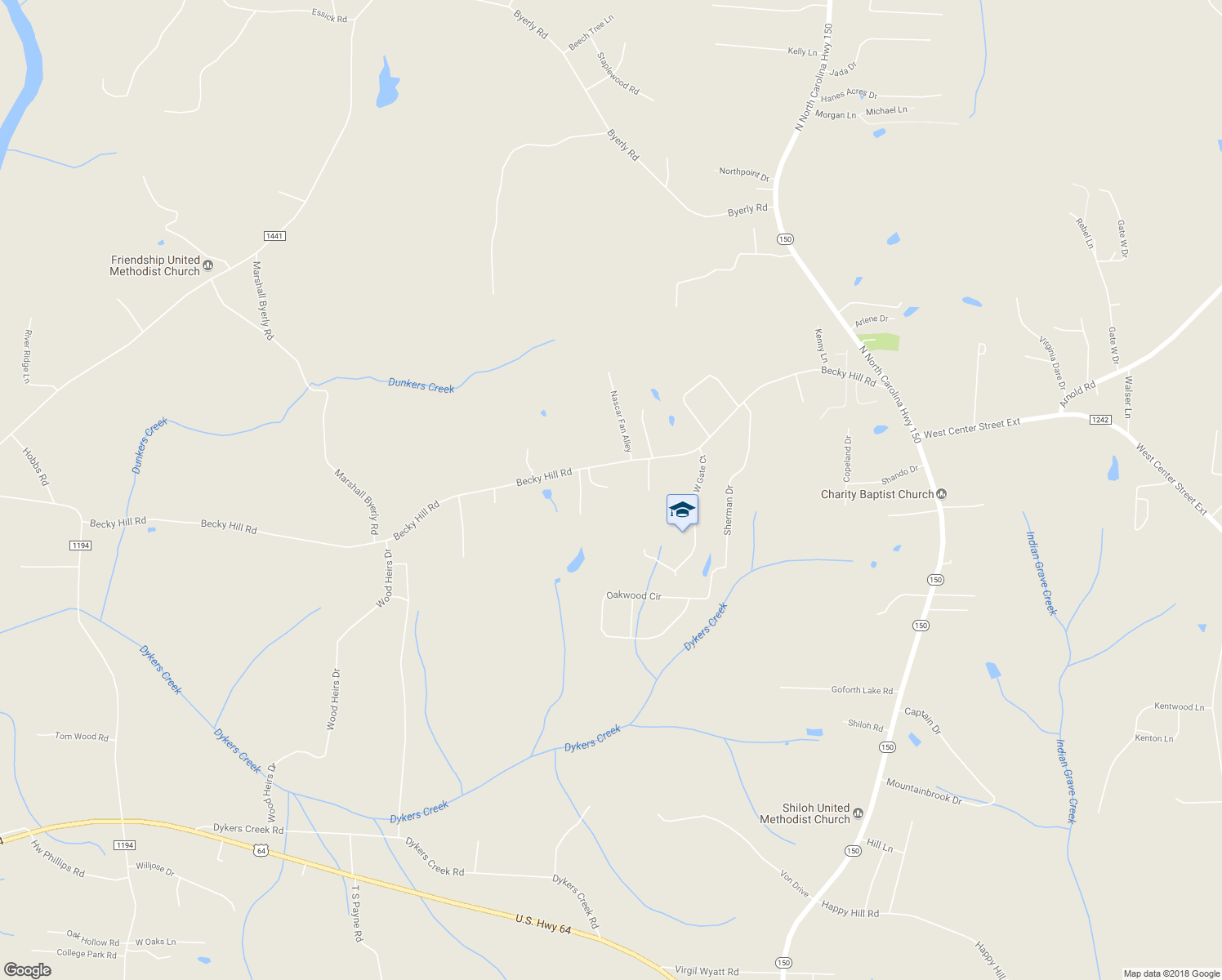map of restaurants, bars, coffee shops, grocery stores, and more near 1015 Becky Hill Road in Lexington
