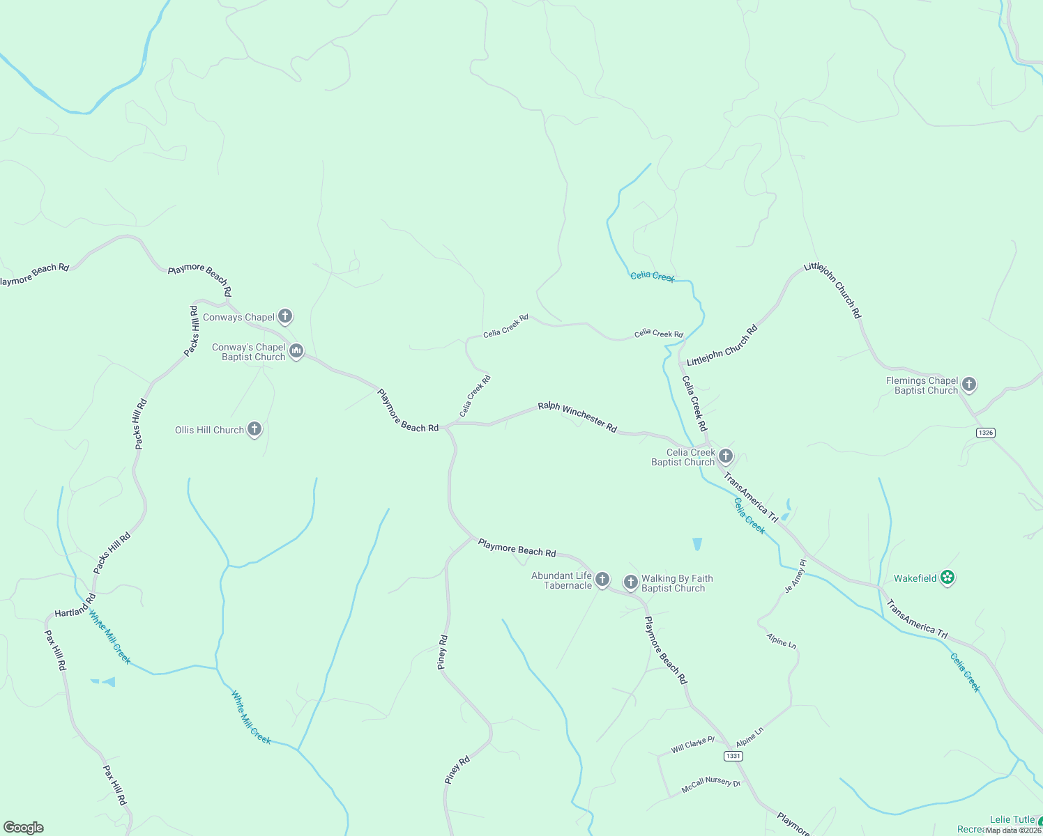 map of restaurants, bars, coffee shops, grocery stores, and more near 5183 Ralph Winchester Road in Lenoir