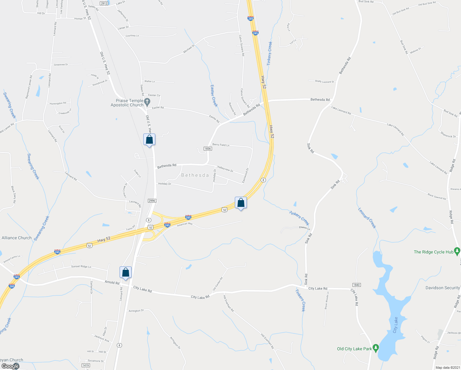 map of restaurants, bars, coffee shops, grocery stores, and more near 206 Idlewood Street in Lexington