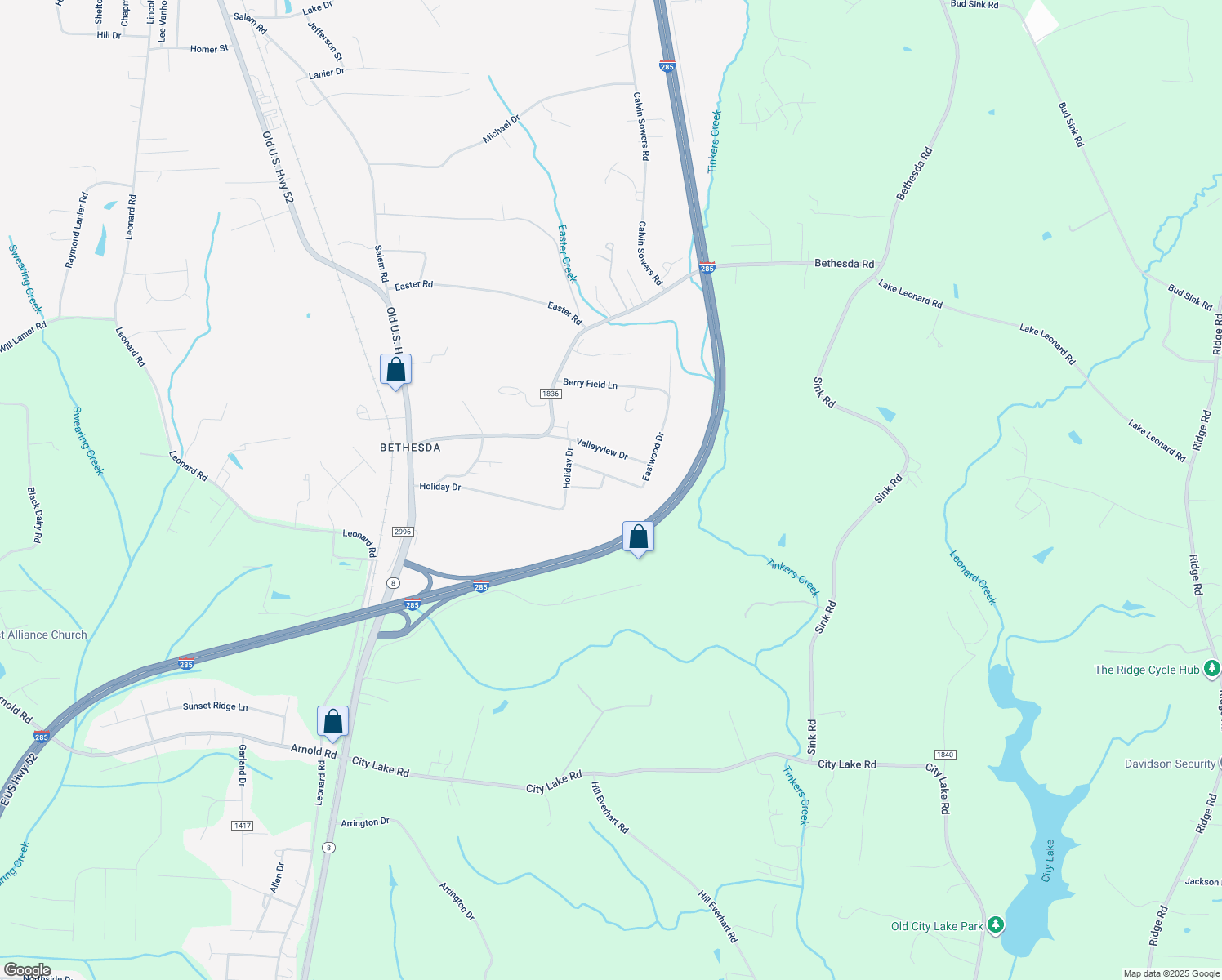 map of restaurants, bars, coffee shops, grocery stores, and more near 206 Idlewood Street in Lexington