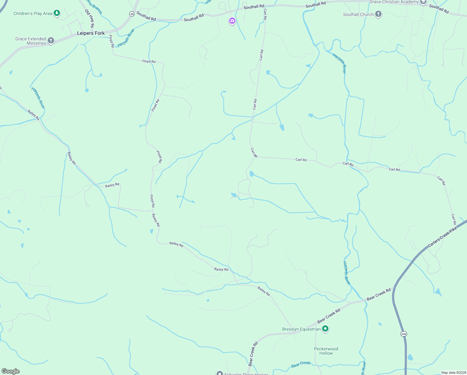 map of restaurants, bars, coffee shops, grocery stores, and more near Unnamed Road in Franklin