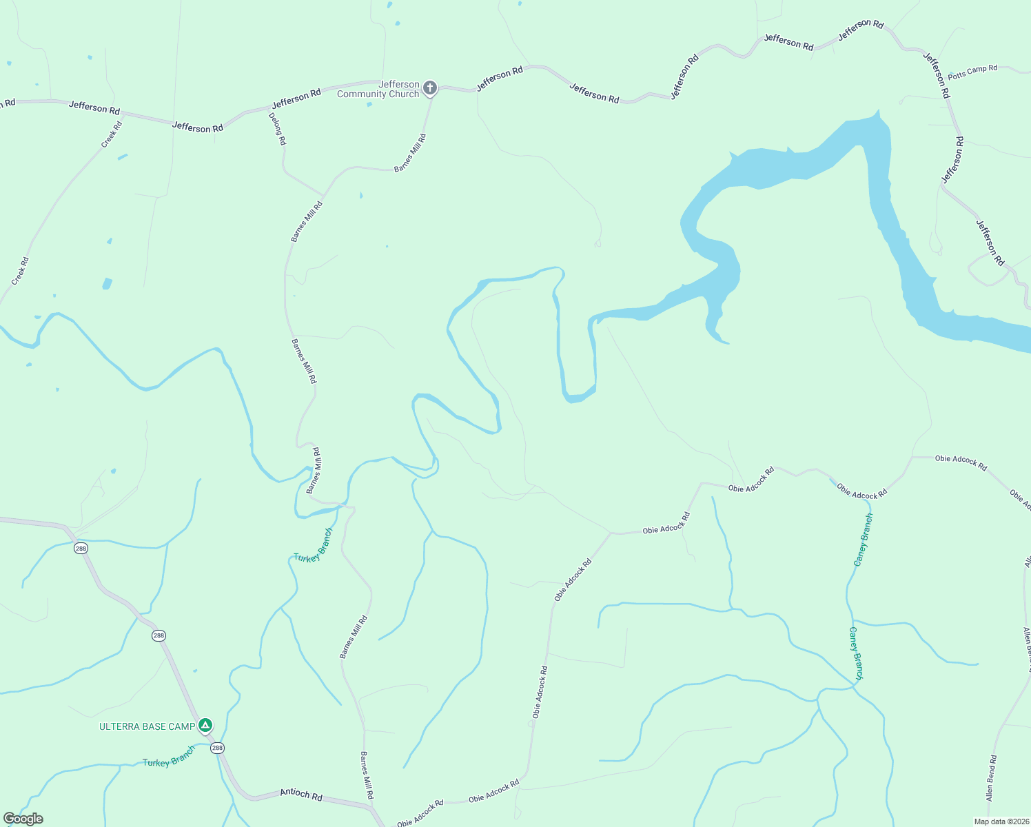 map of restaurants, bars, coffee shops, grocery stores, and more near Jones Mill Road in Smithville